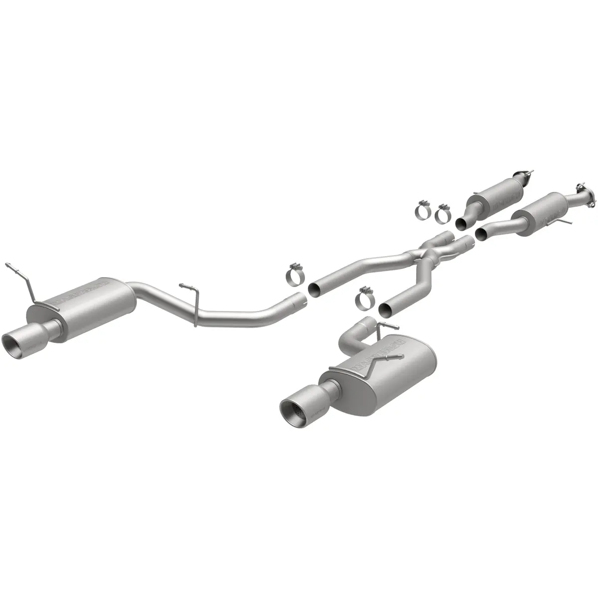 15068  -  Street Series Stainless Cat-Back System 1