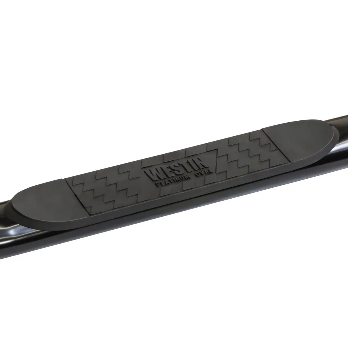 21-3615  -  Platinum 4 Oval Nerf Step Bars; Black; Steel; Mount Kit Included; Rocker Mount; 1