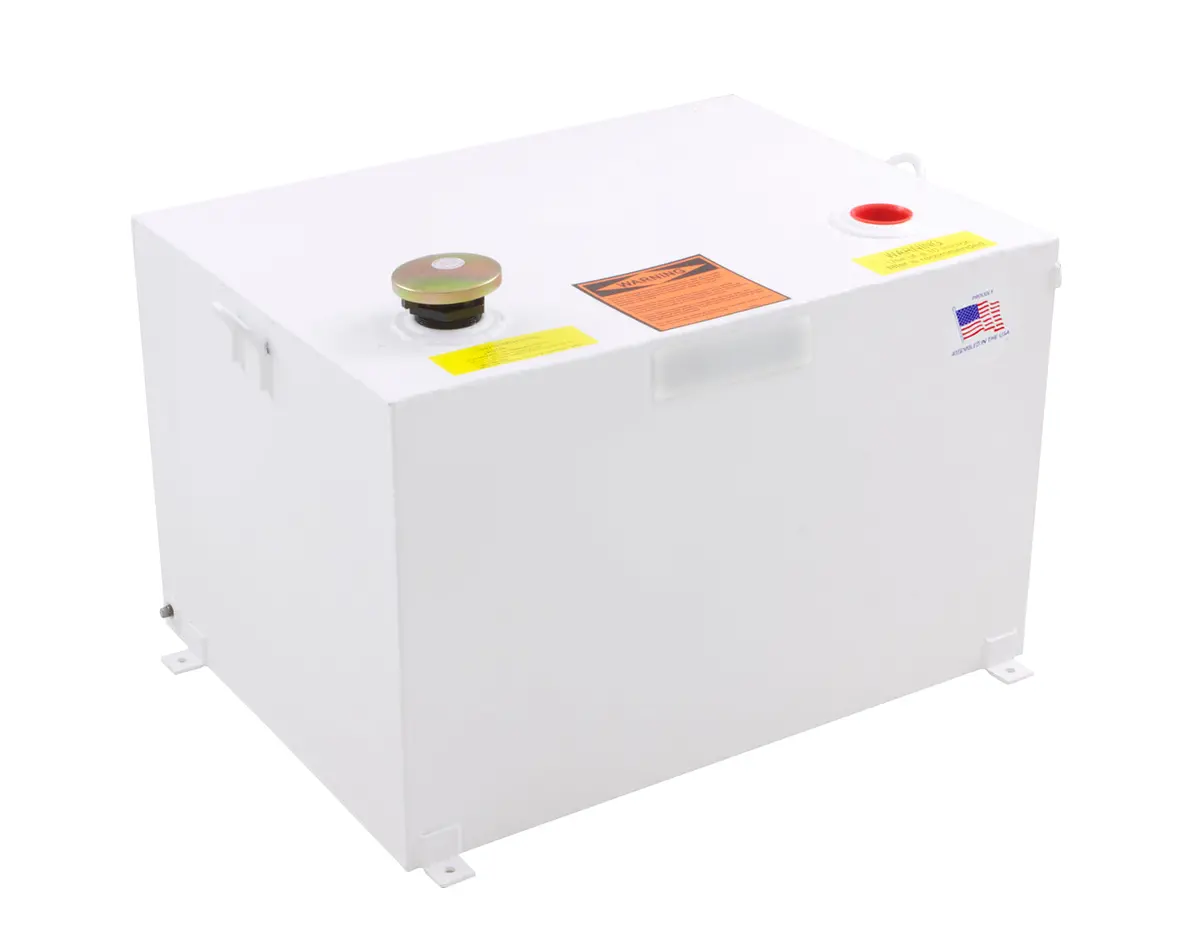 210551S  -  55 Gal Cap Rectangular 30X22.5X19.25 Gloss White Steel W/Lockable Cap 1