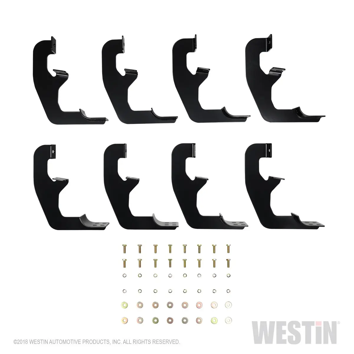 22-2255  -  Premier Oval Nerf Step Bar Mount Kit; Black; For Double Cab; 1
