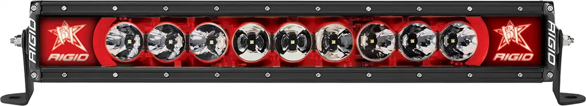 Radiance Plus Led Light Bar, Broad-Spot Optic, 20 Inch With Red Backlight 1