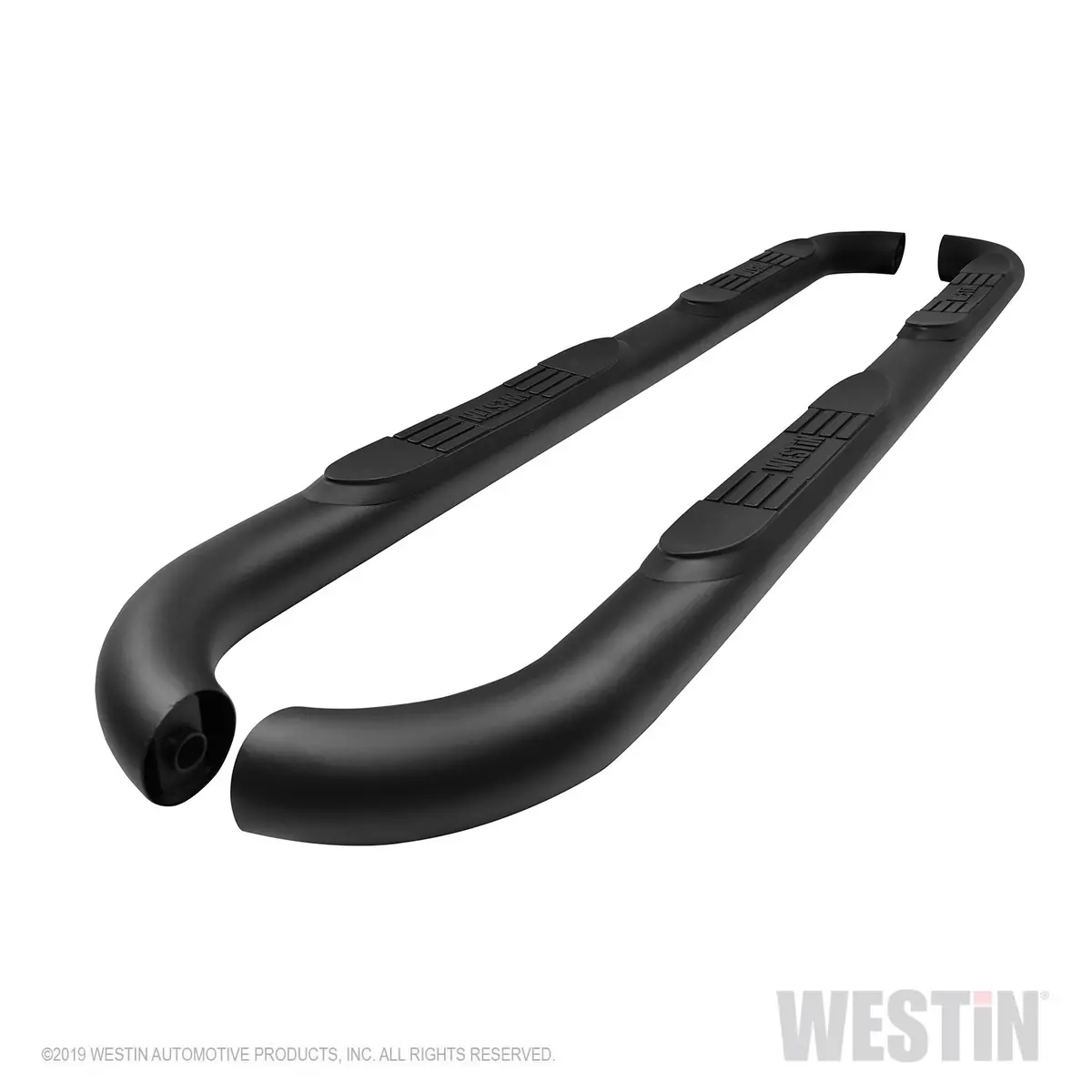 23-4065  -  E-Series 3 Round Nerf Step Bars; Textured Black; 1