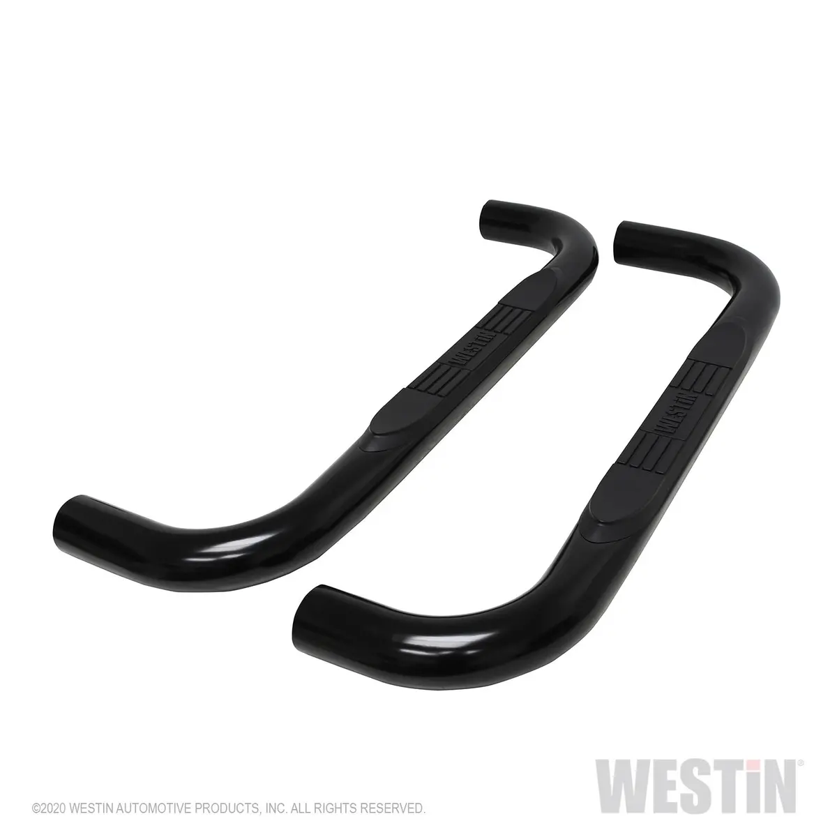 23-4115  -  E-Series 3 Round Nerf Step Bars; Steel; Black; 1