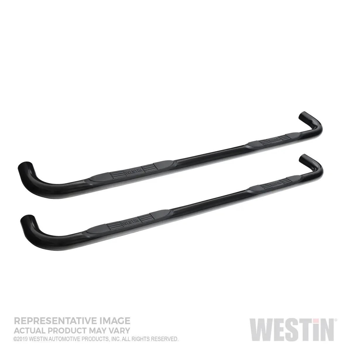 23-4125  -  E-Series 3 Round Nerf Step Bars; Black; 1
