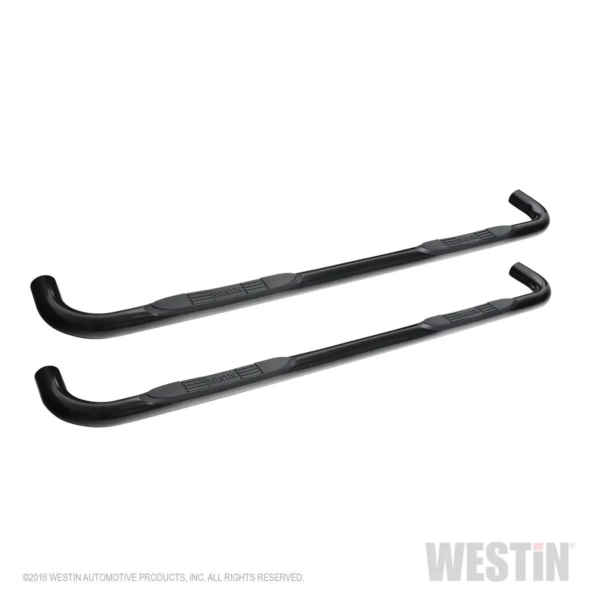 23-4135  -  E-Series 3 Round Nerf Step Bars; Black; 1