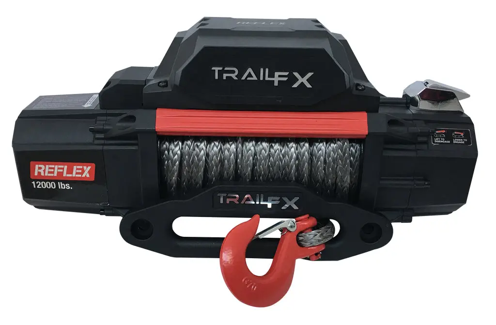 Wrs12b  -  12V 12000 Lb Line Cap 94 Ft Synthetic Rope Roller Fairlead Mount Not Included 1