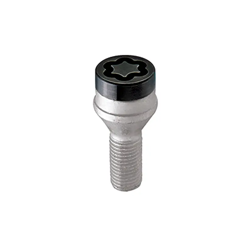 27178  -  Black Bolt Style Cone Seat Wheel Lock Set (M12 X 1.5) - Set Of 4 Locks And 1 Key 1