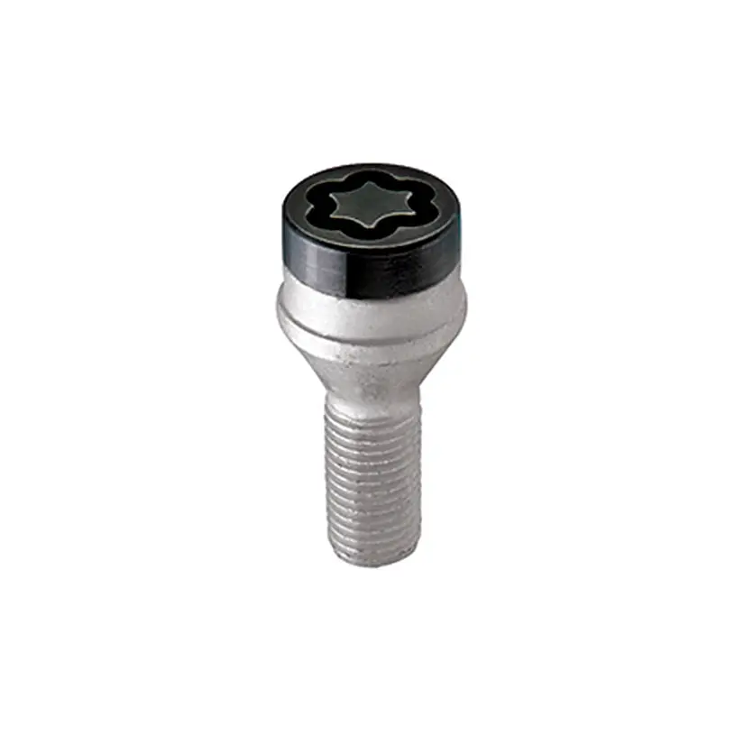 27305  -  Black Bolt Style Cone Seat Wheel Lock Set (M14 X 1.5) - Set Of 4 Locks And 1 Key 1
