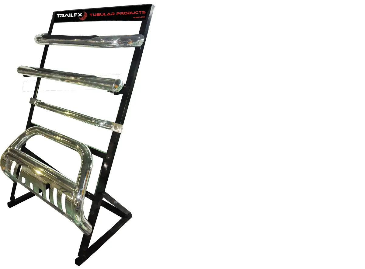 Wd1000s2  -  Oval Side Bar Display For 4, 5 And 6 Inch Nerf Bars Polished Stainless Steel 1