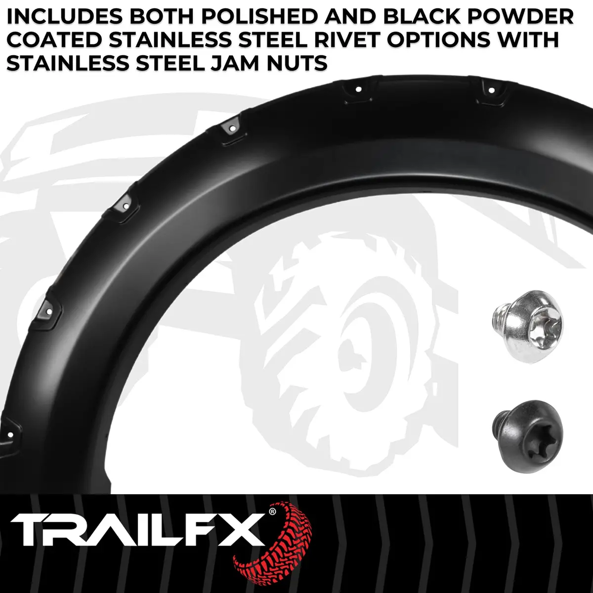 Tff3001s  -  With Polished Stainless And Black Steel Rivets/ Stainless Hardware Kit 1