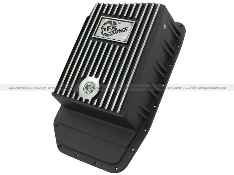 Afe Power Transmission Pan Black Machined 09-14 Ford 6R80 F-150 Trucks 1