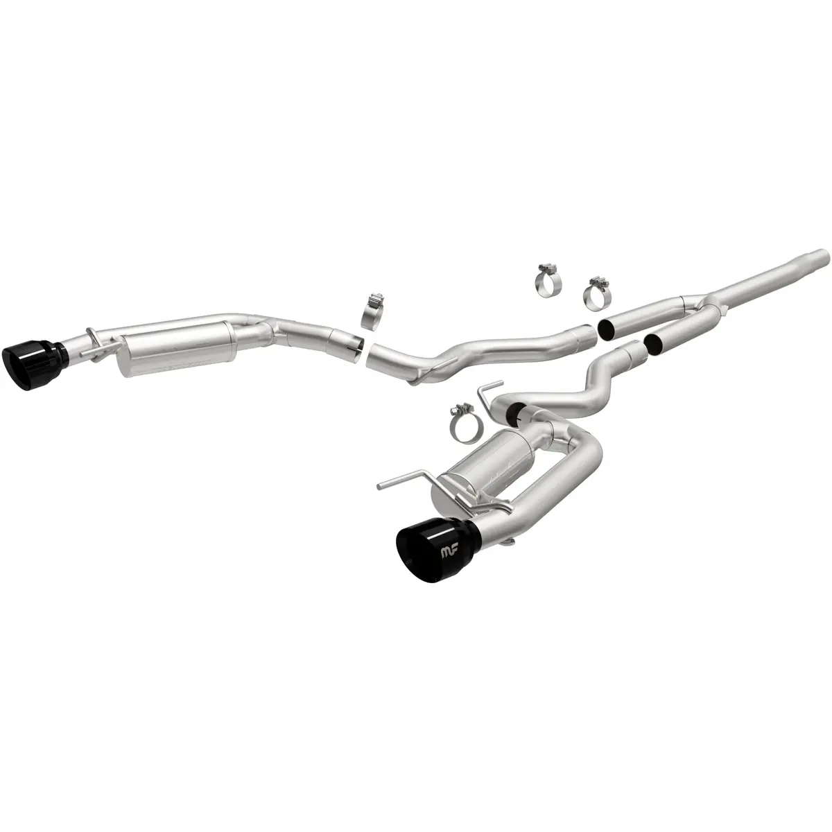 19639  -  Competition Series Black Chrome Tips Cat-Back System 1