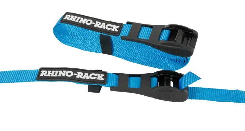Rhino-Rack Rapid Tie Down Straps W/Buckle Protector - 4.5M/15Ft - Pair - Red 1