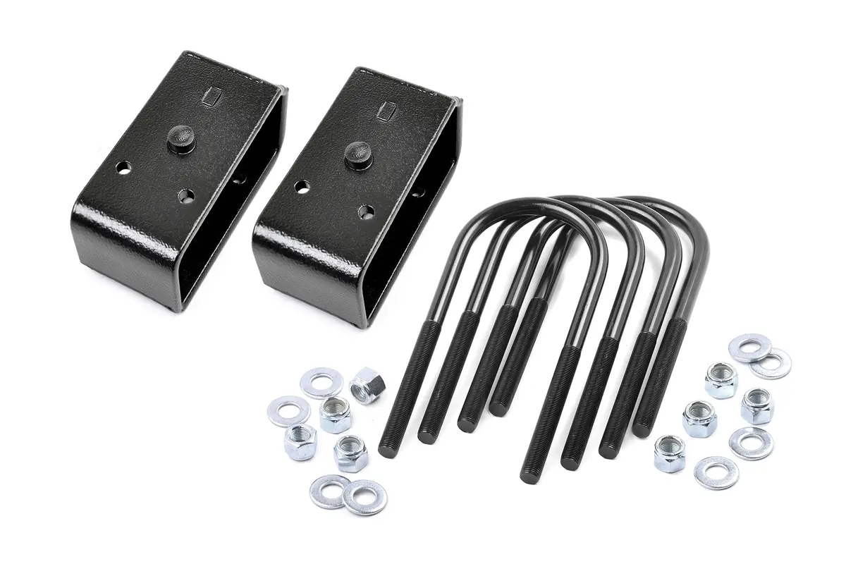 6557  -  2 Inch Block & U-Bolt Kit - Ford F-250 Super Duty 2Wd/4Wd (2005-2010) 1