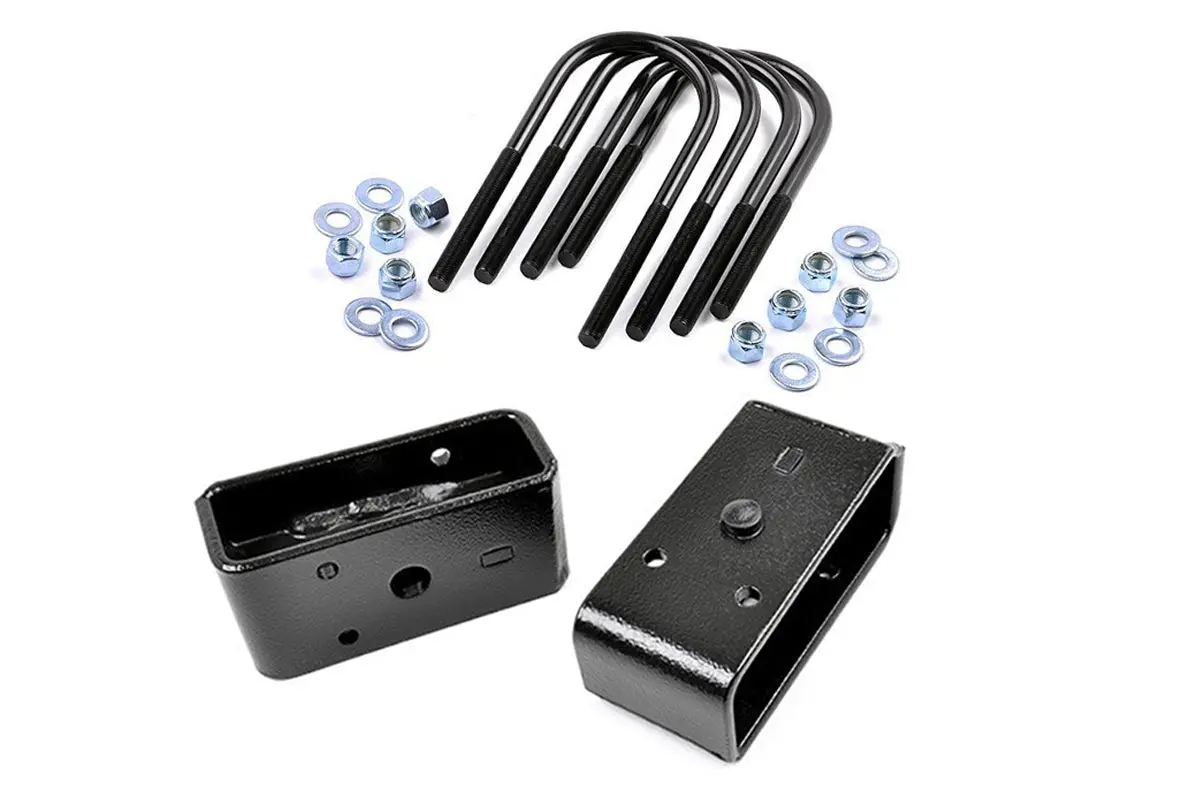 6582  -  2 Inch Block & U-Bolt Kit - Ford F-250 Super Duty 2Wd/4Wd (2011-2016) 1