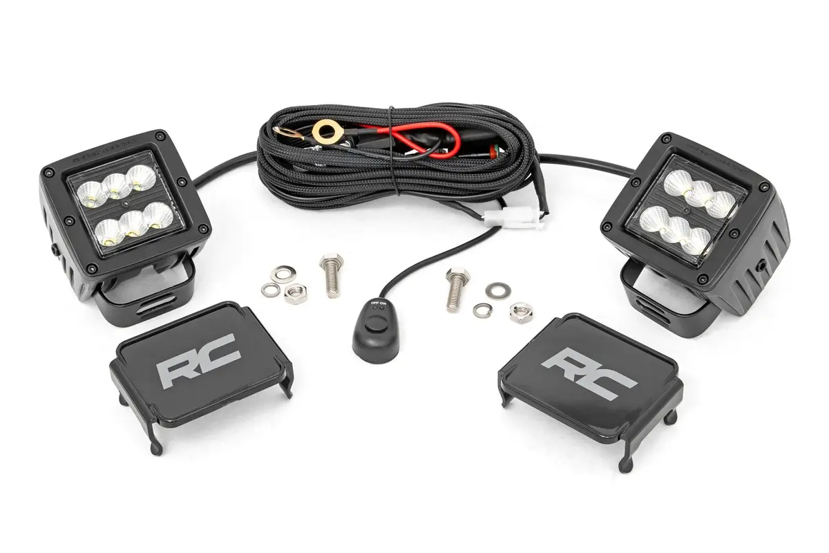 70133Bl  -  2 Inch Black Series Led Light Pods  - Pair - Flood 1
