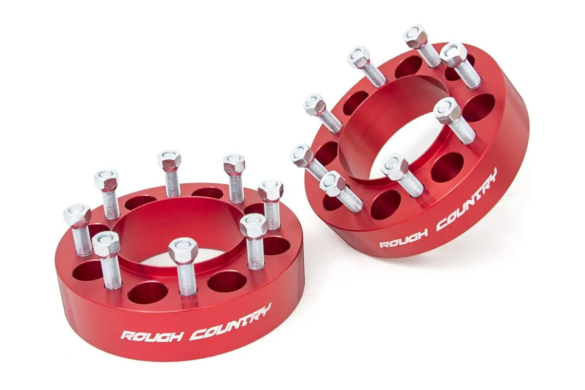 1094Ared  -  2 Inch Wheel Spacers - 8X170 - Red - Ford F-250/F-350 Super Duty 4Wd (03-25) 1