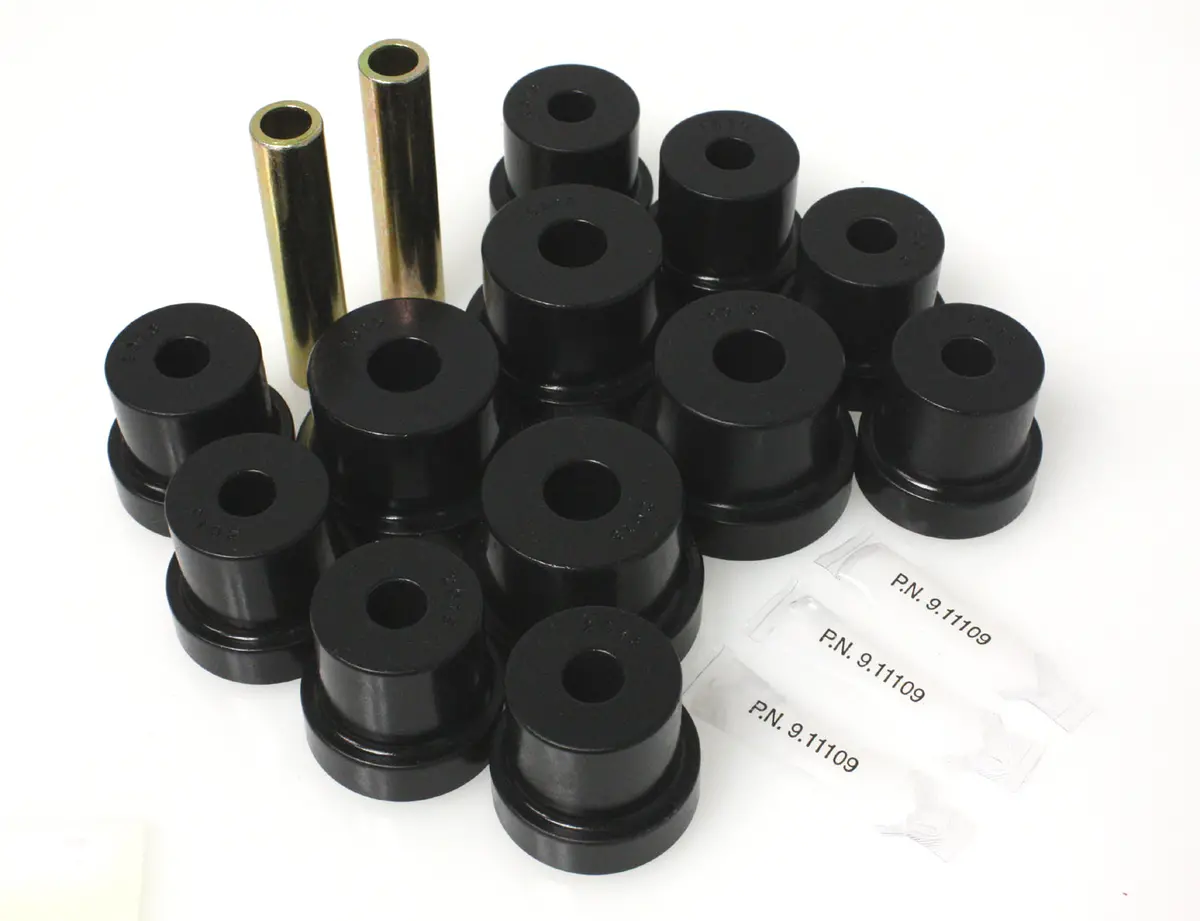 3.2103G  -  Leaf Spring Bushing Set; Black; Rear; Performance Polyurethane; 1