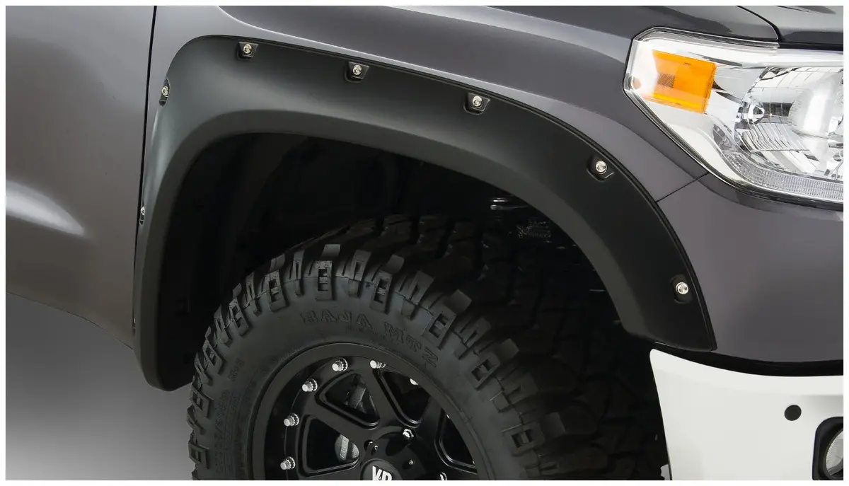 30039-02  -  Pocket/Rivet Style Fender Flares Black Smooth Finish 2-Piece Front 1