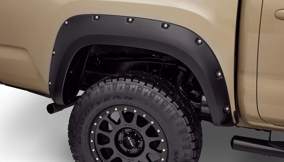 30053-02  -  Pocket/Rivet Style Fender Flares Black Smooth Finish 2-Piece Front 1