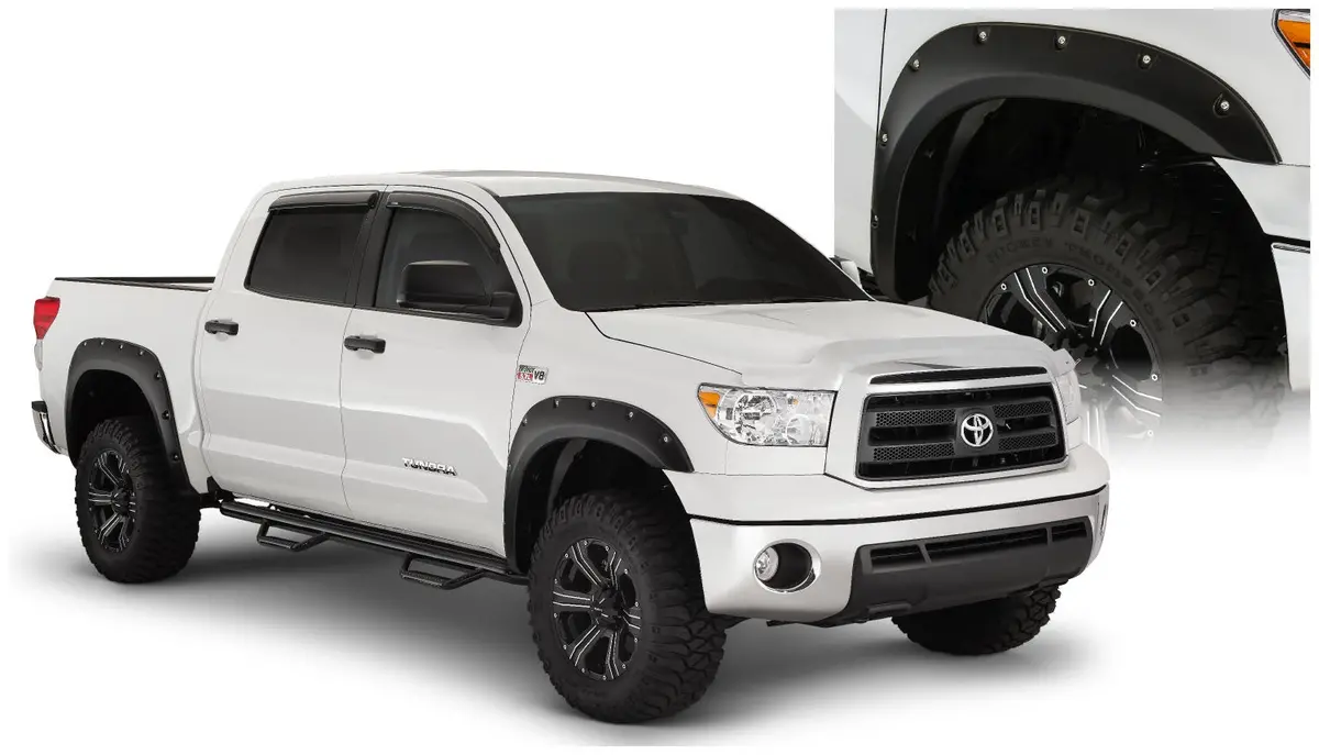 30911-02  -  Pocket/Rivet Style Fender Flares Black Smooth Finish 4-Piece Set 1