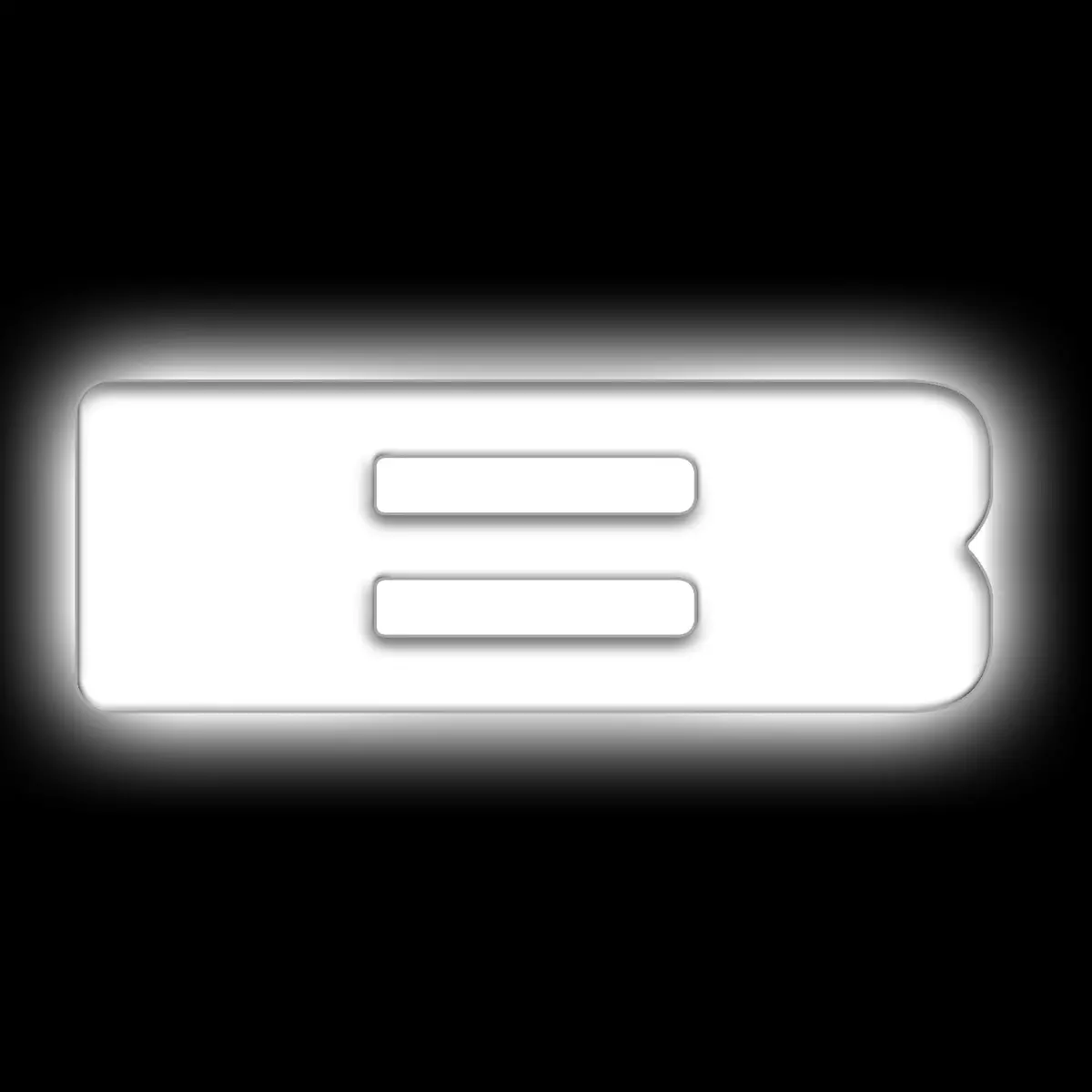 3140-B-001  -  Universal Illuminated Led Letter Badges - Matte White Surface Finish - B 1