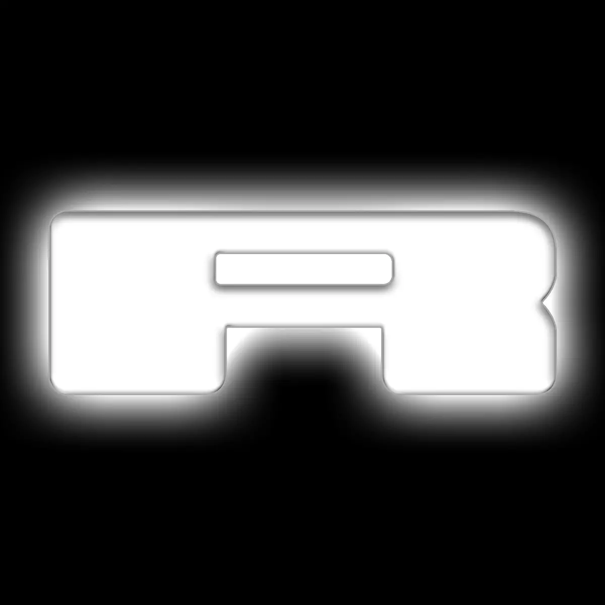 3140-R-001  -  Universal Illuminated Led Letter Badges - Matte White Surface Finish - R 1