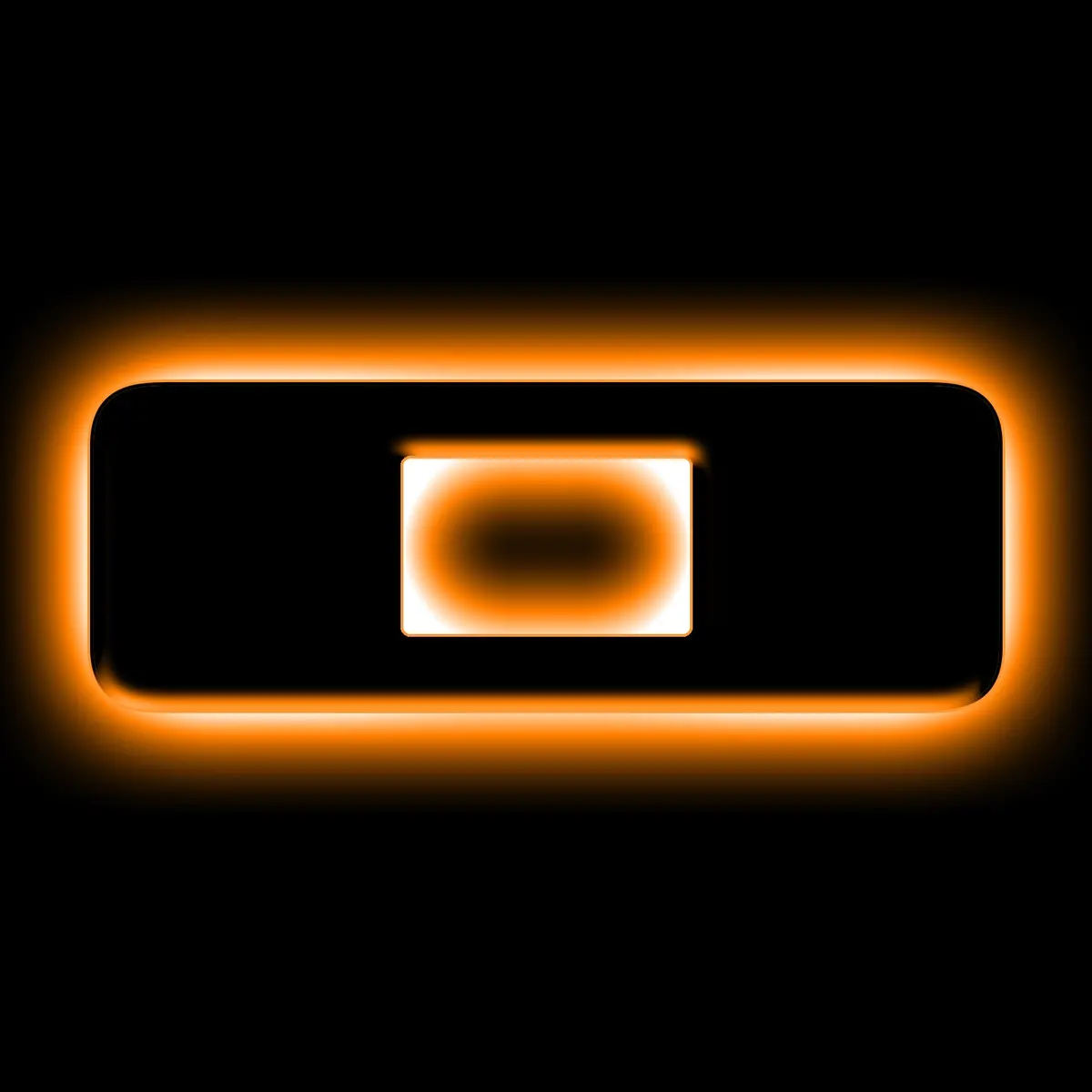 3141-O-005  -  Universal Illuminated Led Letter Badges - Matte Black Surface Finish - O 1