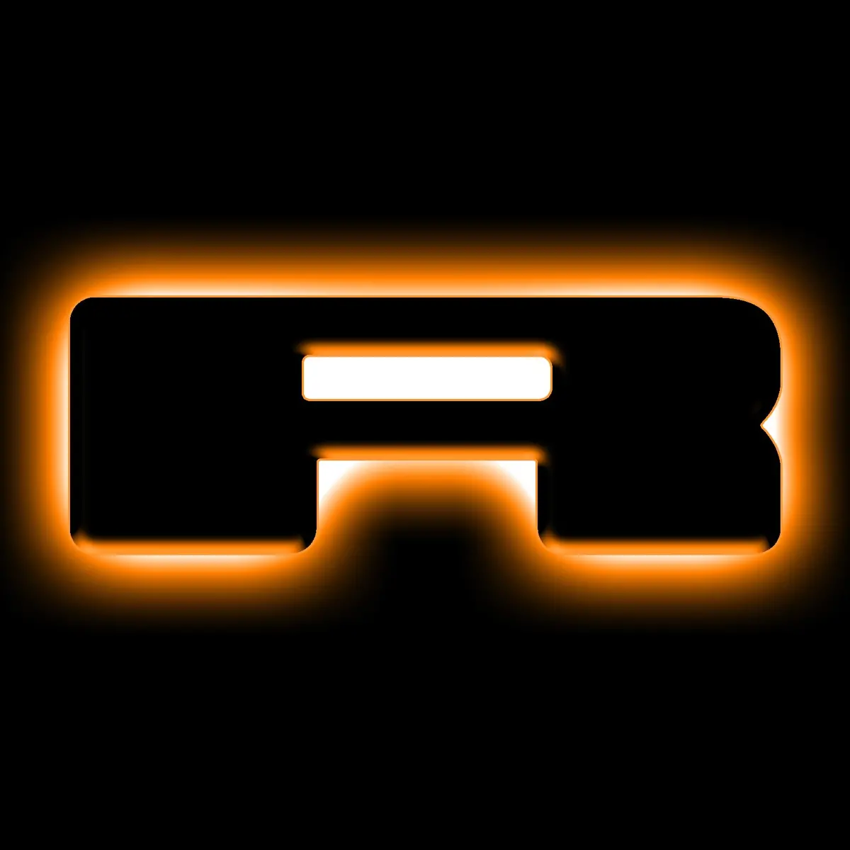 3141-R-005  -  Universal Illuminated Led Letter Badges - Matte Black Surface Finish - R 1