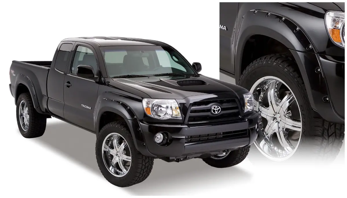 31920-02  -  Pocket/Rivet Style Fender Flares Black Smooth Finish 4-Piece Set 1