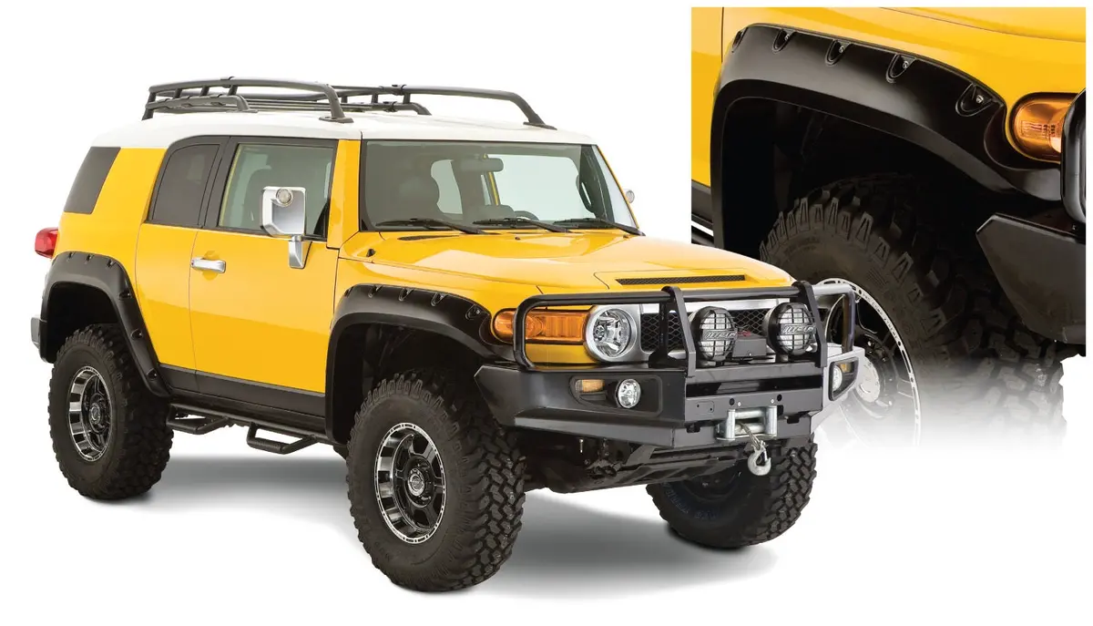 31922-02  -  Pocket/Rivet Style Fender Flares Black Smooth Finish 4-Piece Set 1