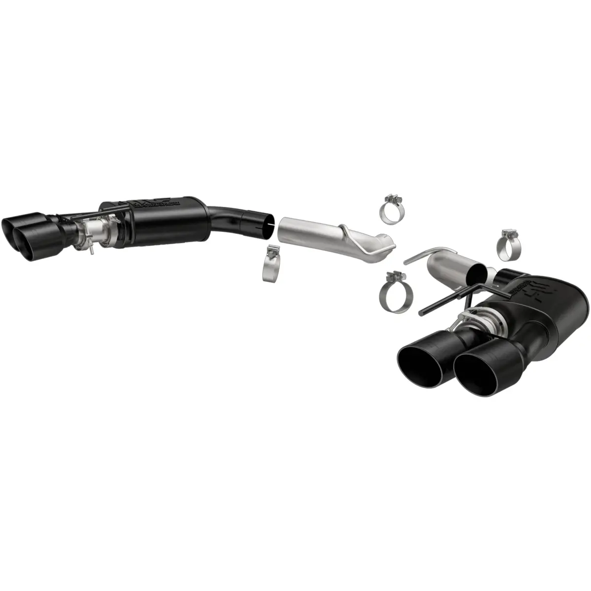 Competition Series Black Axle-Back System 1