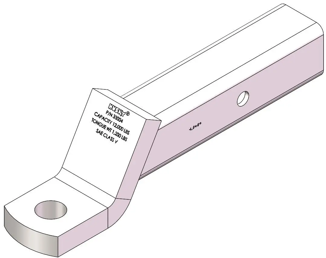 33004  -  Fits 2-1/2" Recvr 2-1/2" Drop/1" Rise 9-1/2" Shank W/O Ball 1
