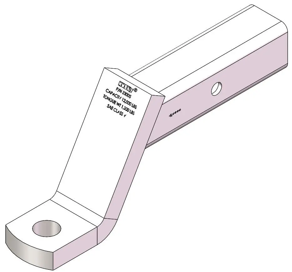 33005  -  Class V Fits 2-1/2" Receiver 4-3/4" Drop/ 3-1/4" Rise 10" Shank Length 1