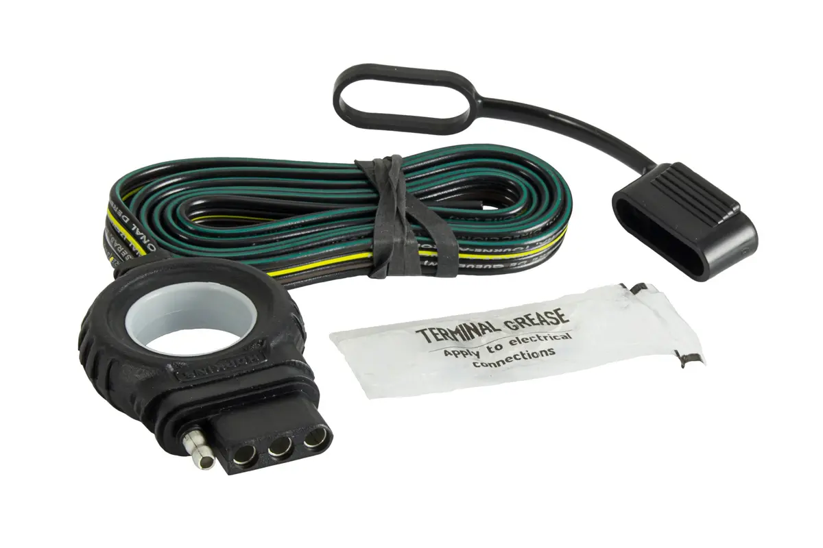 33062  -  4 Wire Flat Plug With Finger Pull 48 Inch Length Without Led Test Vehicle End 1