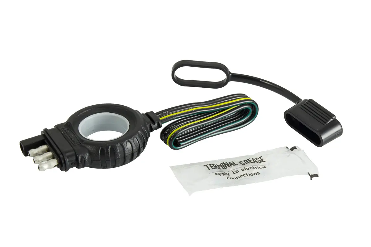 33064  -  4Flat Plug With Finger Pull 12 Inch Length Without Led Test Trailer End 1