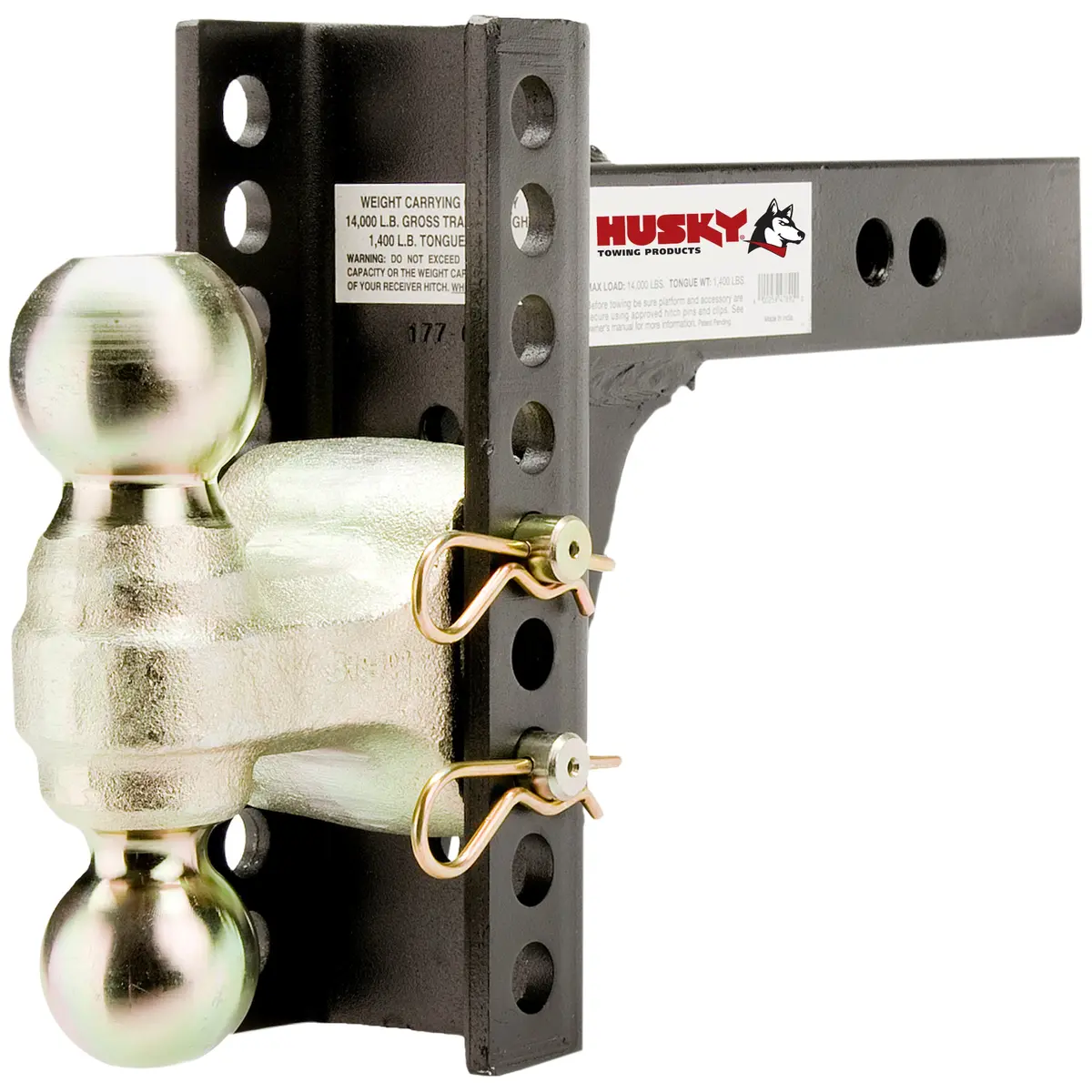 33104  -  For 2" Recvr 14K Gross Wt Adjust Drop Or Rise Dual Hitch Ball 1