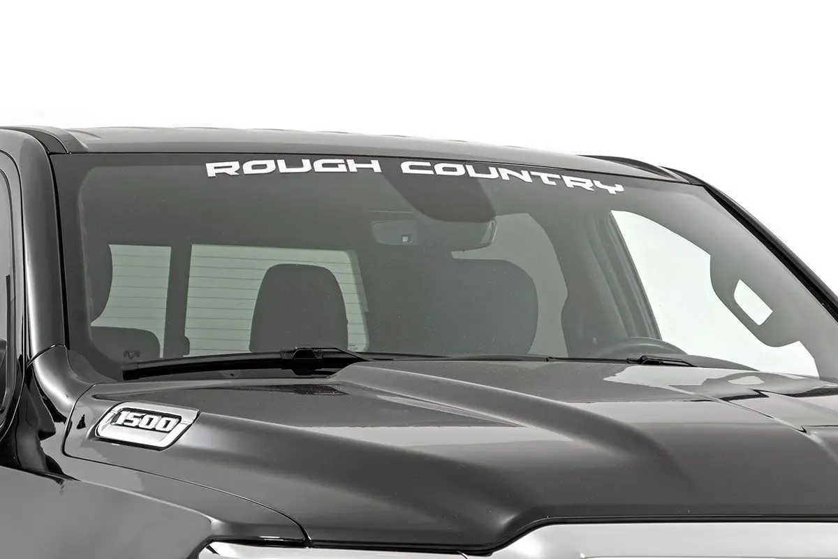 84164W  -  Rough Country Decal - 2 Inch X 27 Inch - White 1