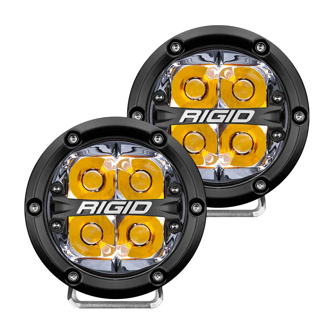 36114  -  360-Series 4 Inch Off-Road Led Light, Spot Beam, Amber Backlight, Pair 1