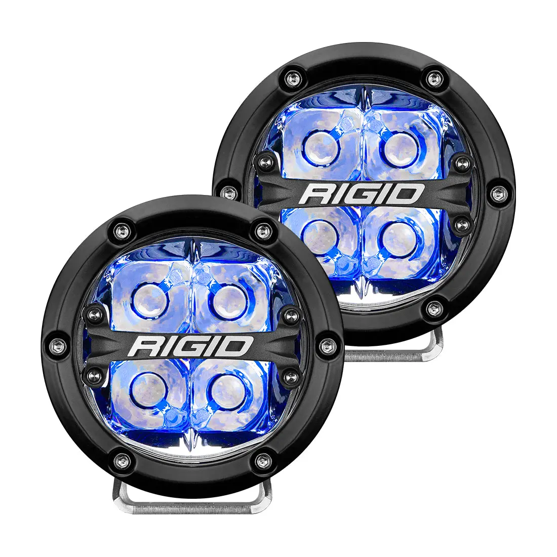 36115  -  360-Series 4 Inch Off-Road Led Light, Spot Beam, Blue Backlight, Pair 1