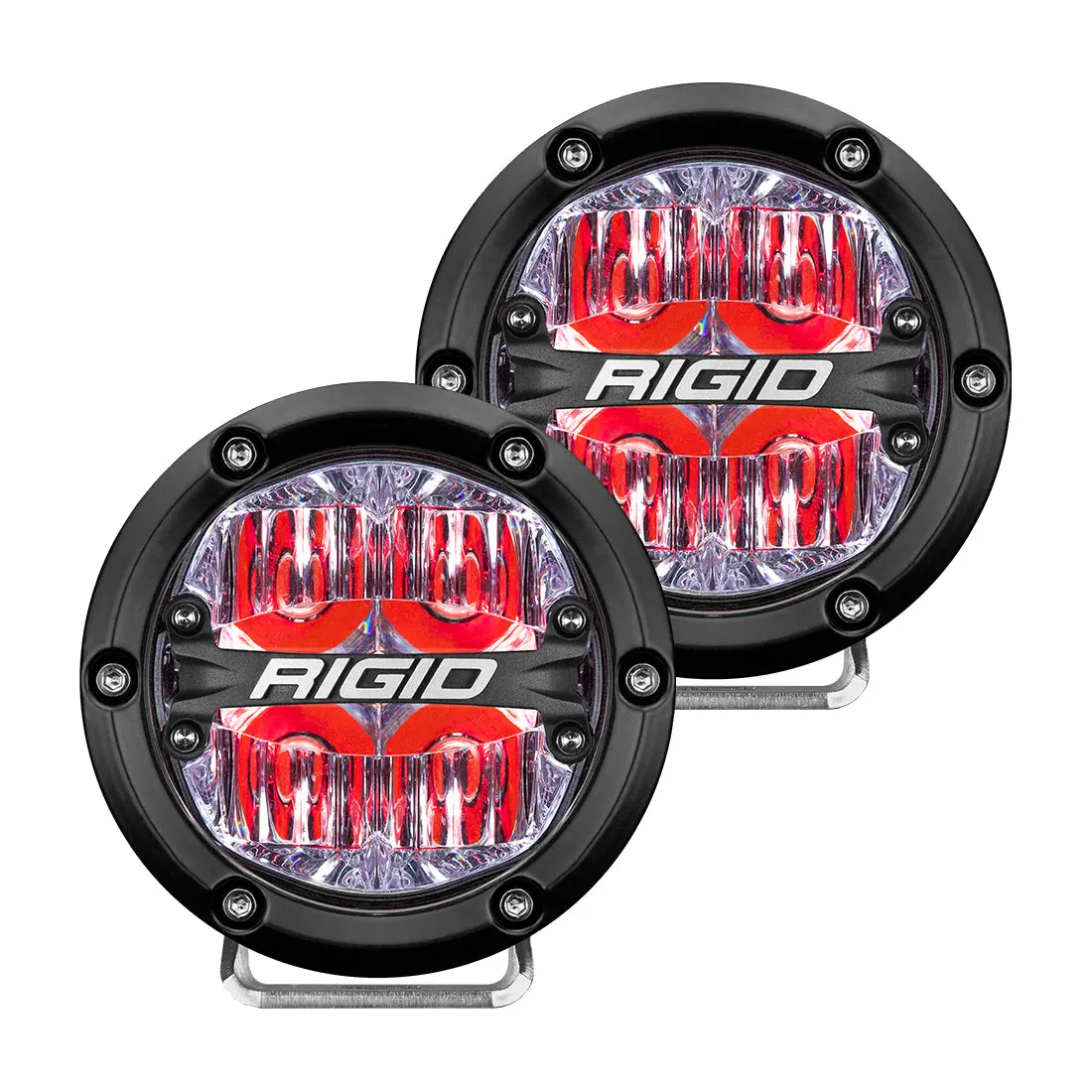36116  -  360-Series 4 Inch Off-Road Led Light, Drive Beam, Red Backlight, Pair 1