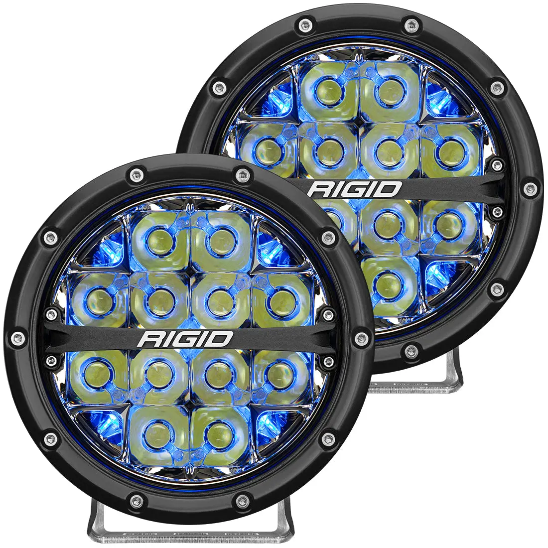 36202  -  360-Series 6 Inch Off-Road Led Light, Spot Beam, Blue Backlight, Pair 1