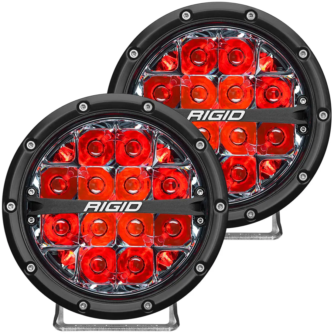 36203  -  360-Series 6 Inch Off-Road Led Light, Spot Beam, Red Backlight, Pair 1