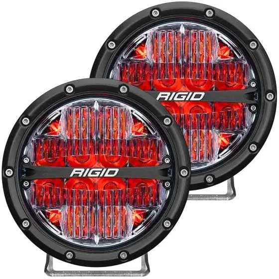 36205  -  360-Series 6 Inch Off-Road Led Light, Drive Beam, Red Backlight, Pair 1