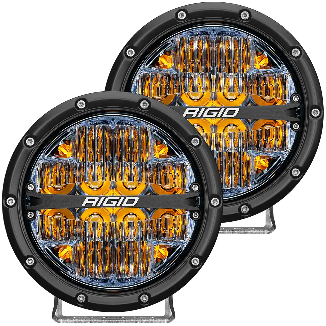 36206  -  360-Series 6 Inch Off-Road Led Light, Drive Beam, Amber Backlight, Pair 1