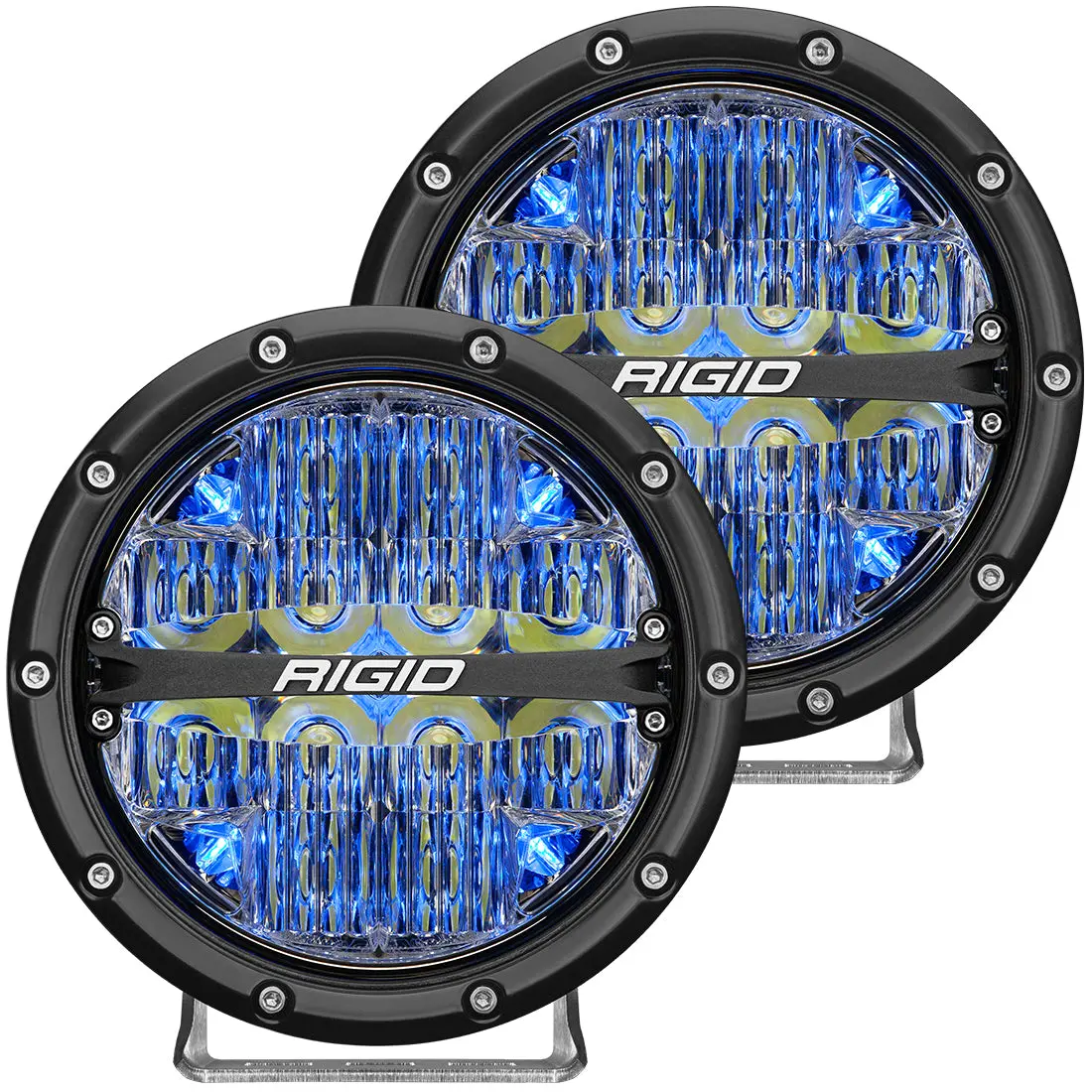 36207  -  360-Series 6 Inch Off-Road Led Light, Drive Beam, Blue Backlight, Pair 1