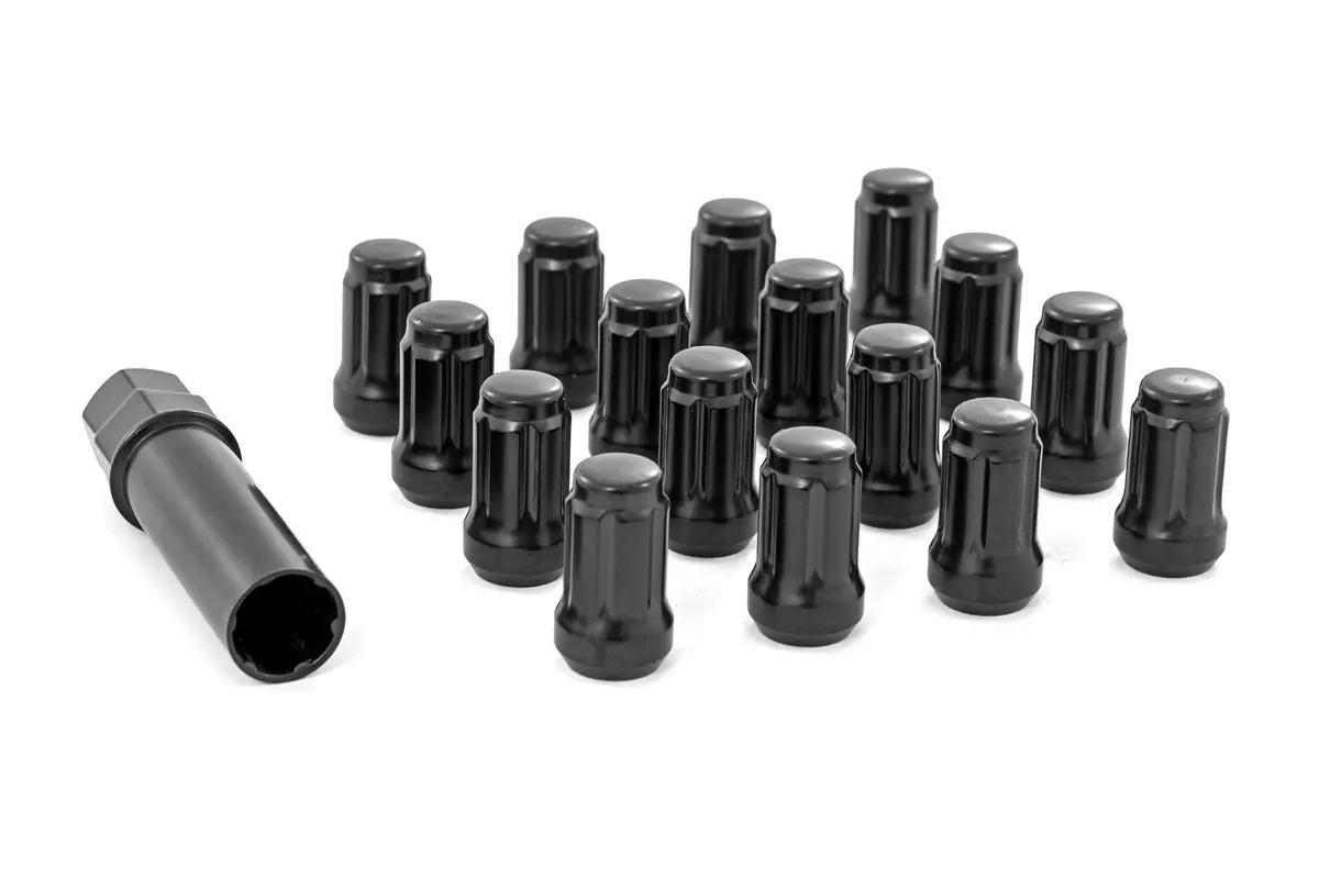 3807Blk  -  Lug Nut Set - M12x1.5 - 16 Qty - Splined - Black 1