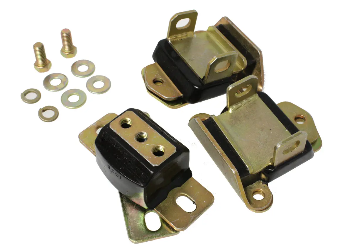 3.1120G  -  Motor And Transmission Mount; Black; Zinc Finish; Performance Polyurethane; 1