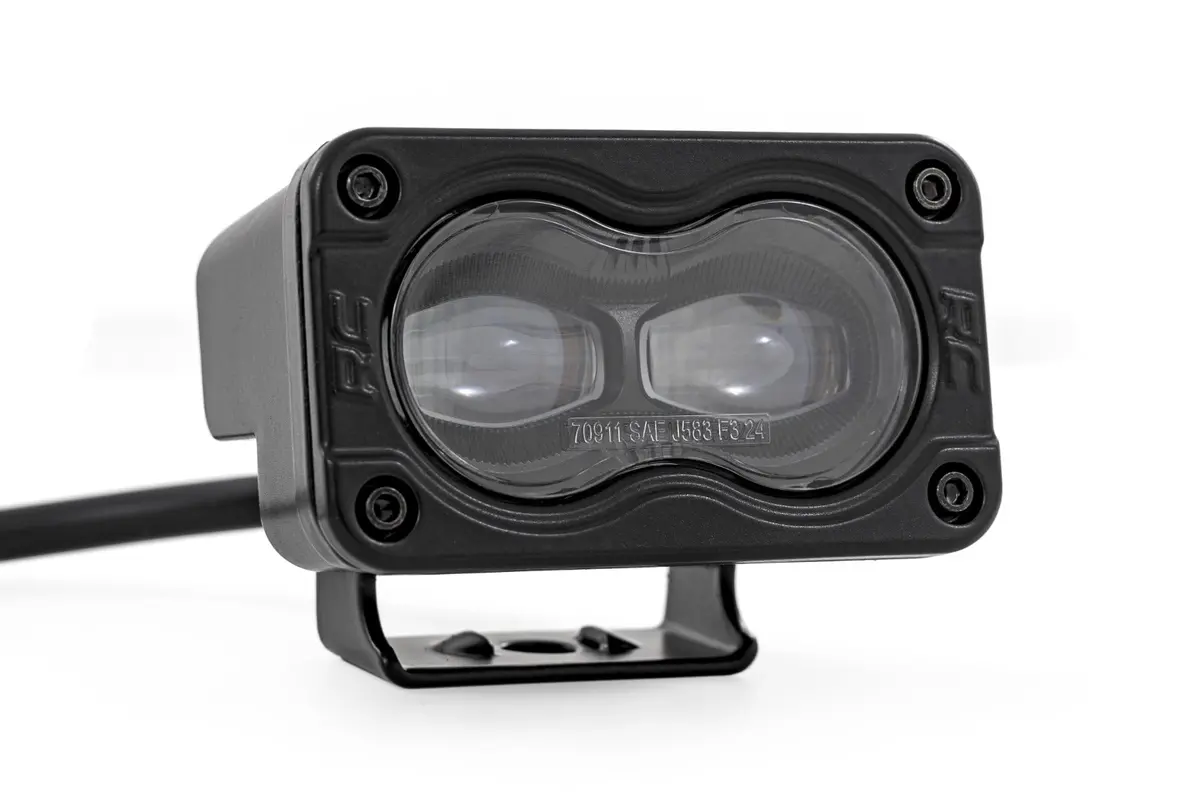 70910 - 3X1.75 Inch Black Series Led Slim Aux - Sae Fog - Pair 2