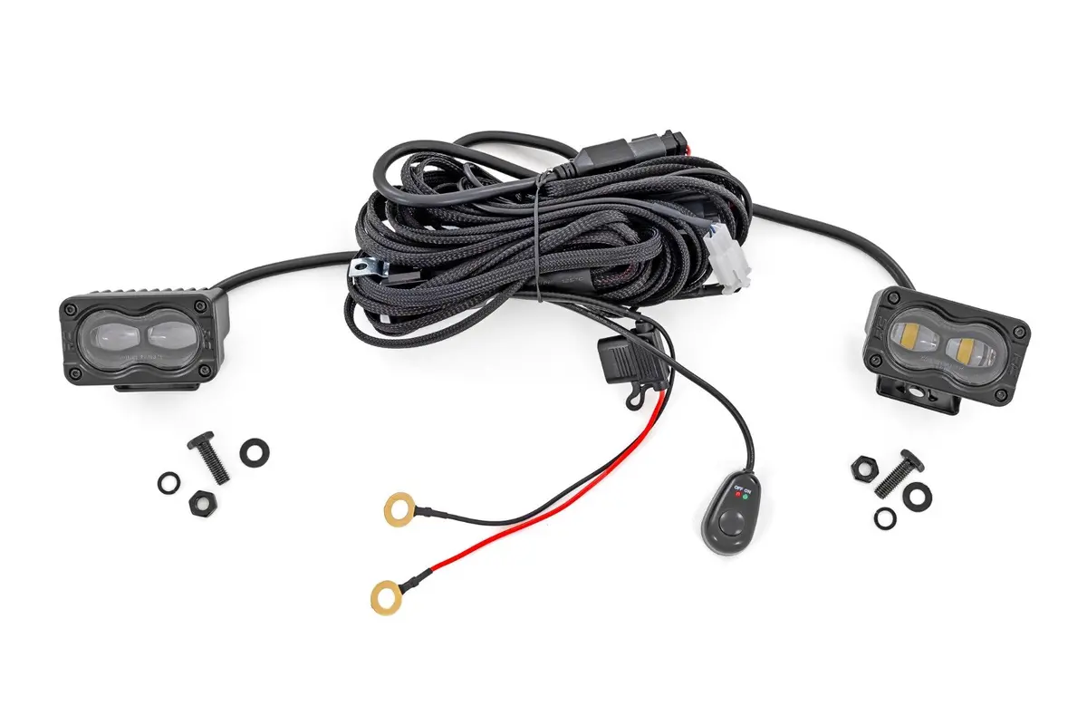 70910  -  3X1.75 Inch Black Series Led Slim Aux - Sae Fog - Pair 1
